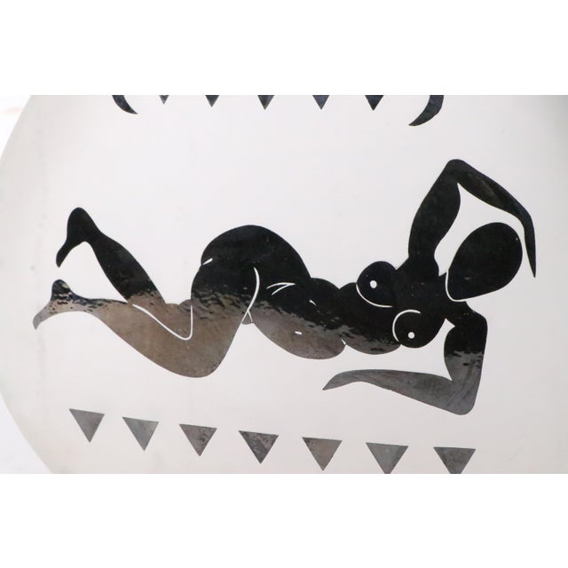 Cameo Art Glass Vase Att. To Fellerman and Raabe C. 1990's For Sale - Image 12 of 13