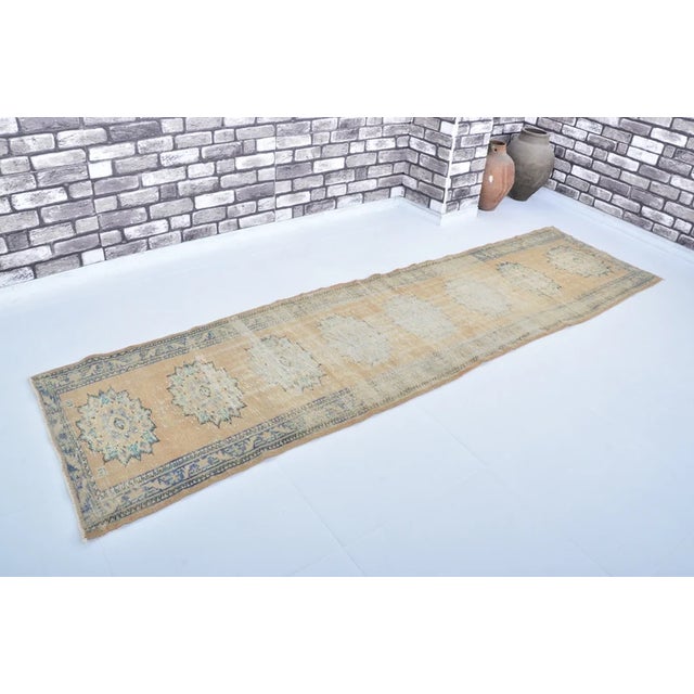 1950s Antique Vintagwe Hallway Runner For Sale - Image 5 of 9