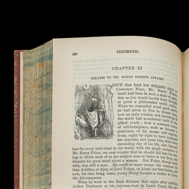 Antique Book, Pendennis, William Thackeray, Novel, Fiction, Edwardian, c.1908 For Sale - Image 11 of 12
