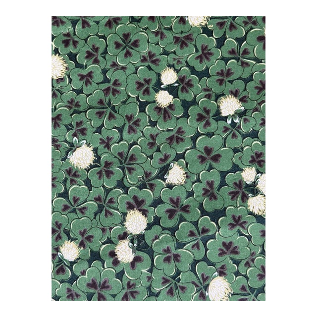 Décors Barbares Trèfles 4 1/2 Yards Cotton Fabric For Sale