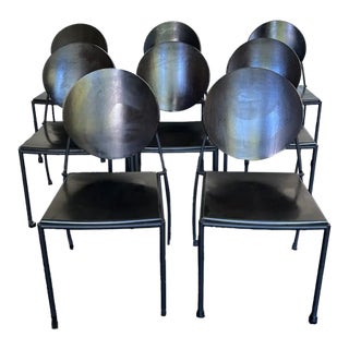Set of 8 Attributed to Dakota Jackson Memphis Style Vik-Ter Side Chairs For Sale