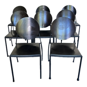 Set of 8 Attributed to Dakota Jackson Memphis Style Vik-Ter Side Chairs