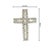 A diamond cross pendant featuring baguette and brilliant cut stones. The primary stones are baguette cut diamonds,...