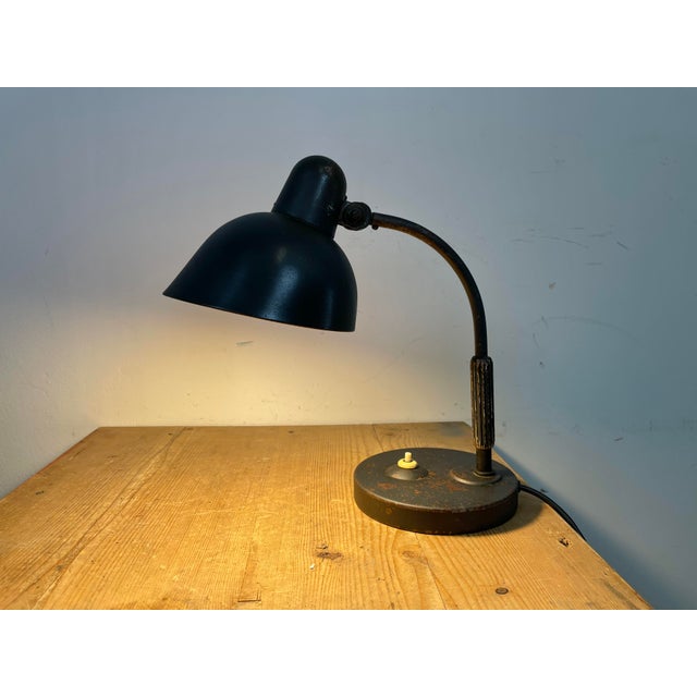 Black Industrial Table Lamp from Siemens, 1930s For Sale - Image 14 of 16