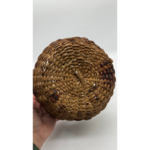 Avery Fine Antique Pennsylvania Folk Art Woven Split Oak Basket, 19th Century For Sale - Image 13 of 18