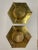 Vintage Hollywood Regency Hexagon Soild Brass Catchall/Ashtray, a Pair For Sale In Houston - Image 6 of 10