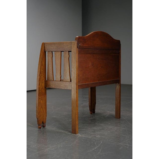 Brown Vintage Amsterdam School Side Table, 1920s For Sale - Image 8 of 15