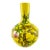 Vintage Chinese Yellow Famille Rose Monkey & Peach Porcelain Vase For Sale