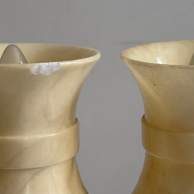 Vintage Alabaster Lamps, 1960s, Set of 2 For Sale - Image 9 of 14