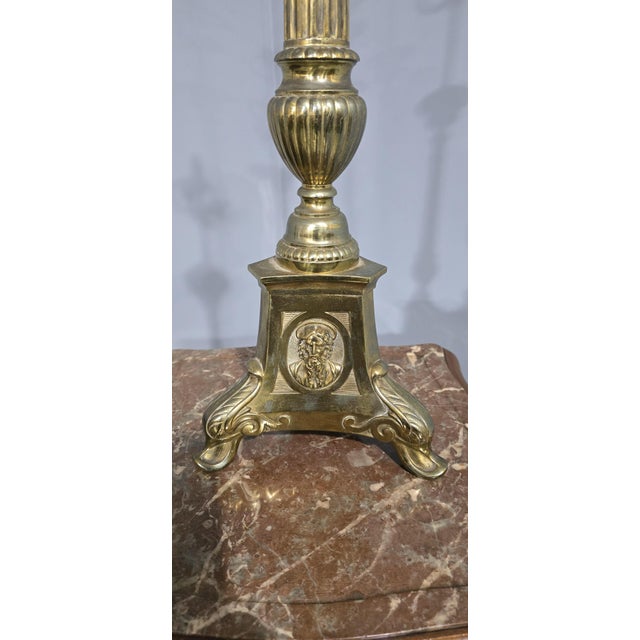 Church Candlestick Table Lamps, 1920, Set of 2 For Sale - Image 6 of 7