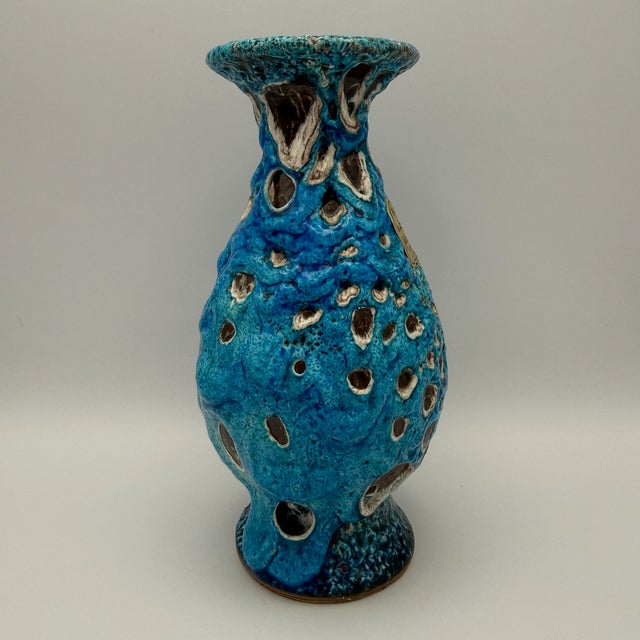 This exceptional mid-century ceramic vase is a remarkable original by the French ceramic master Charles Cart (Southern...