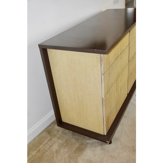 Mid-Century Modern American of Martinsville Eight Drawer Bamboo Dresser For Sale - Image 9 of 12
