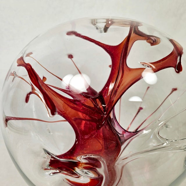 Postmodern 1980s Postmodern Art Glass Globe Sculpture by Peter Bramhall For Sale - Image 3 of 4