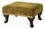 Vintage Queen Anne-Style Velvet Cushion Cabriole Legs Footstool Ottoman For Sale