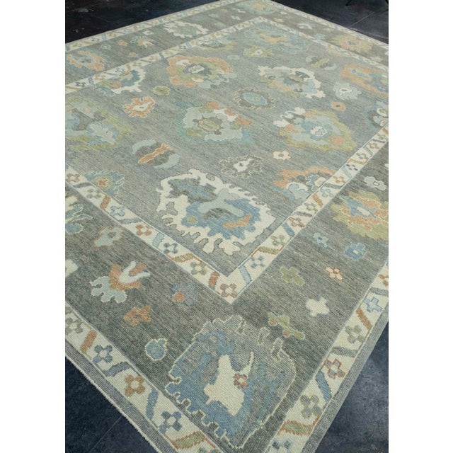 Turkish Turkish Oushak Rug 9'3" x 12'3" #18120 For Sale - Image 3 of 8