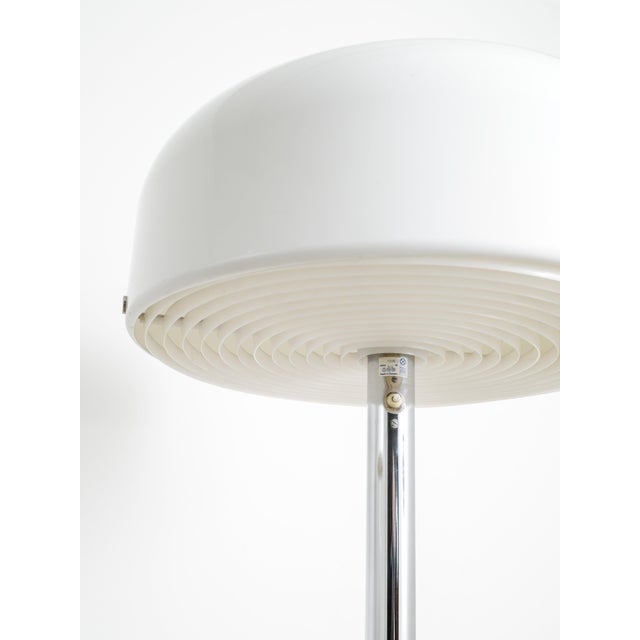 Mid-Century Swedish White & Chrome Knubbling Floor Lamps by Anders Pehrson for Ateljé Lyktan, 1970s, Set of 2 For Sale - Image 6 of 9
