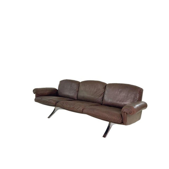 Vintage DS-31 3-Seater Sofa in Brown Leather from de Sede, 1960s For Sale - Image 12 of 12