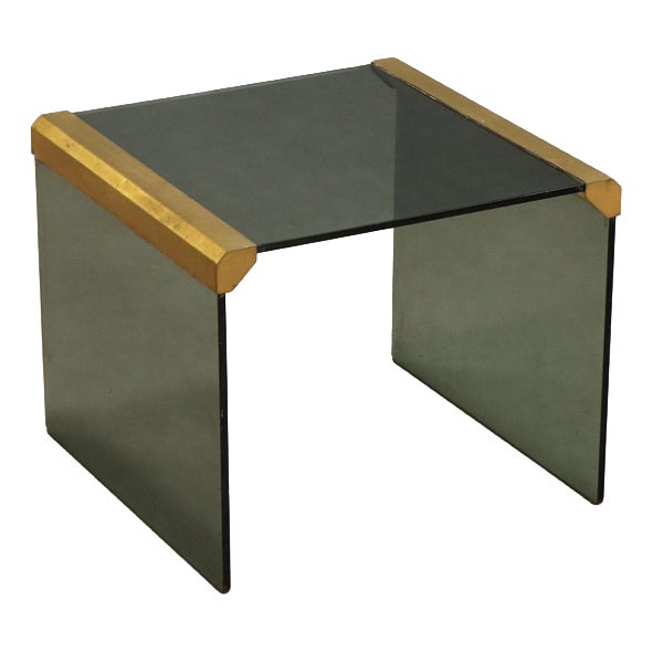 Glass Coffee Table, 1980s For Sale