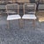 Beautiful folding chairs by Hamilton Cosco, with a rosegold metal frame and cream colored seat. Classic 1950s, with...