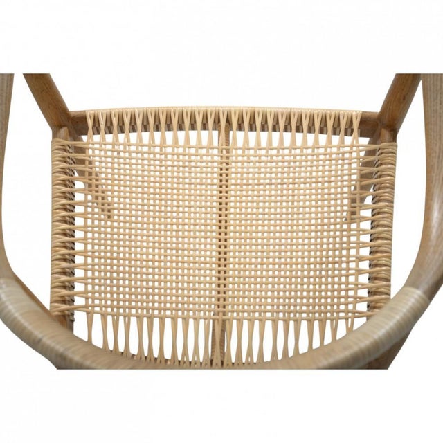 Wood Vintage JH501 The Chair in Oak and Wicker by Hans Wegner, 1960s For Sale - Image 7 of 18