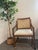 Restored Vintage Mid-Century Cane Back Desk Chair – Dark Walnut Finish" the back was freshly restored, the wood is fully...