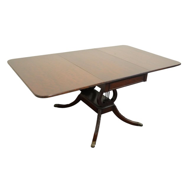 Imperial Furniture Genuine Mahogany Traditional Duncan Phyfe Style Drop Leaf Dining Table 252