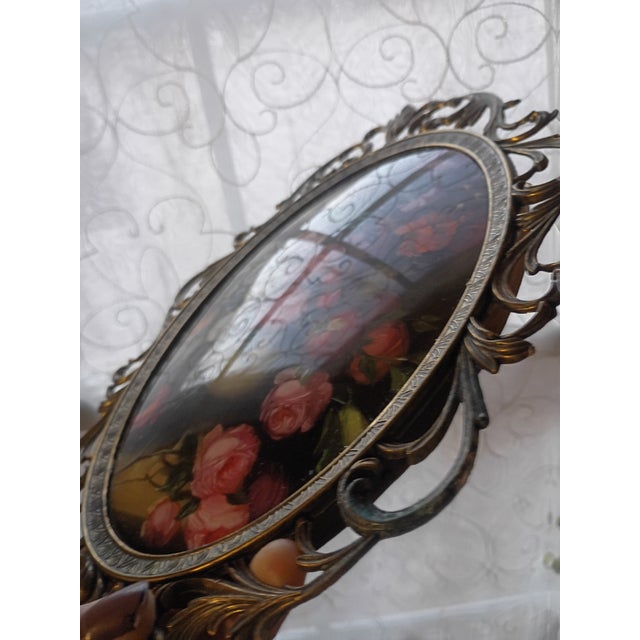 Mid 20th Century Bubble Glass Brass Frames For Sale - Image 4 of 6