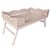 Coastal Artifacts Rattan Scallop Design Breakfast Tray with Wooden Legs, White Wash For Sale - Image 3 of 6