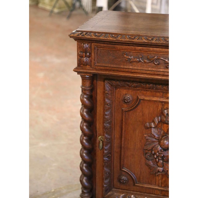 19th Century French Henri II Carved Oak Jelly With Fruit Decor