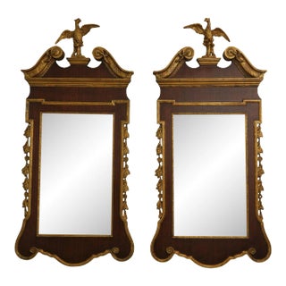 Pair Friedman Brothers Gold Gilt Eagle Mirrors For Sale