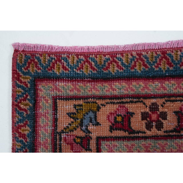 1970s Vintage Persian Handmade Wool 8x11 Red Area Rug For Sale - Image 9 of 11
