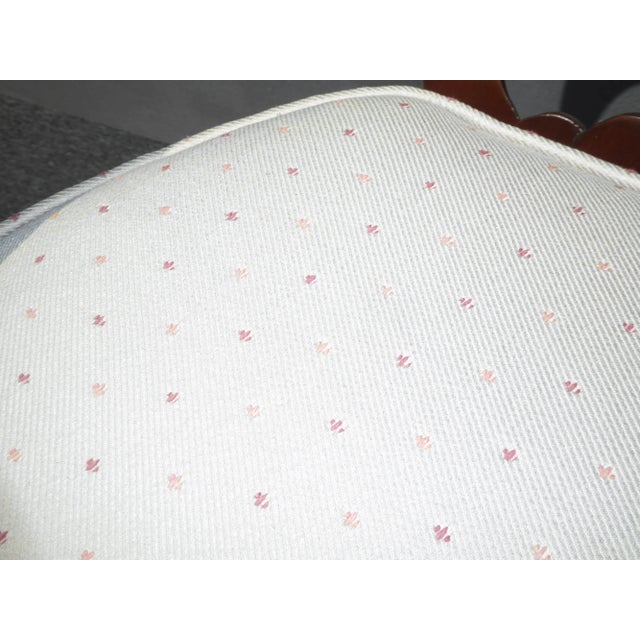 Brown Vintage Oriental Asian Chippendale Wood & Cane Seat Accent Chair ~ French For Sale - Image 8 of 12