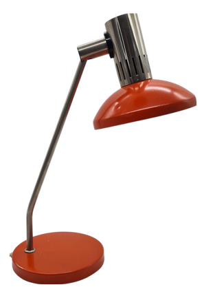 Table Lamp in Red Metal from Aka Leuchten, 1960s