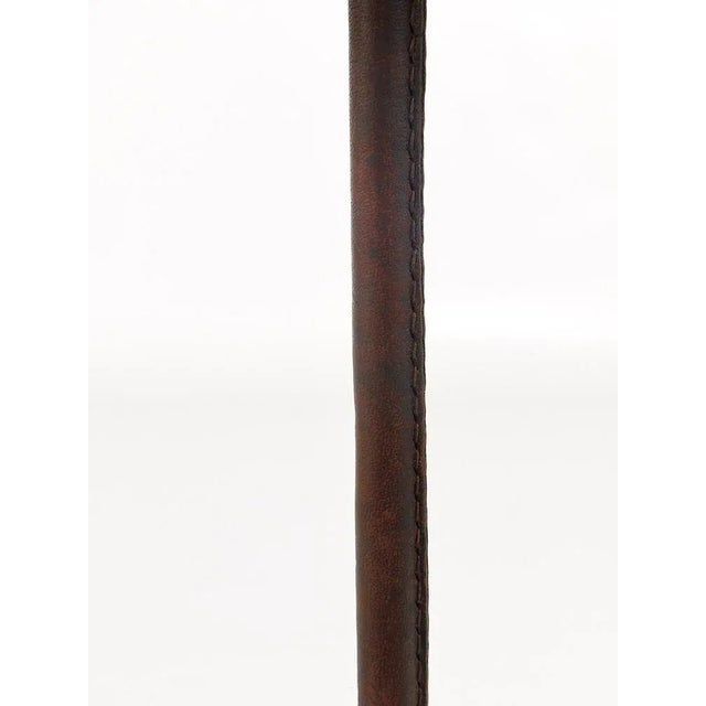 Black Modernist Walnut Leather Candleholder attributed to Carl Auböck, Austria, 1950s For Sale - Image 8 of 12