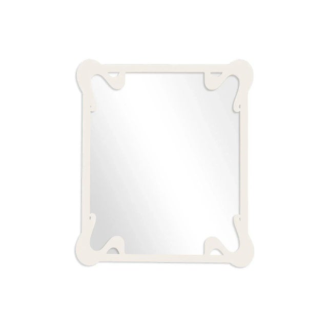 Contemporary Fleur Home Carnival St. Roch Rectangle Mirror in White Dove, 24x36 For Sale - Image 3 of 3