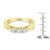 Metal 10K Yellow Gold Three-stone Diamond Ring (0.50 cttw, J-K Color, I2-I3 Clarity) For Sale - Image 7 of 7