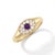 Natural Amethyst Halo Ring | Signet Style Vintage Ring | Statement Cocktail Ring for Her Us 7 For Sale - Image 4 of 5