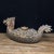 Traditional Vintage Gilt Bronze Dragon Boat Sculpture With Coin Motif and Red Patina For Sale - Image 3 of 9