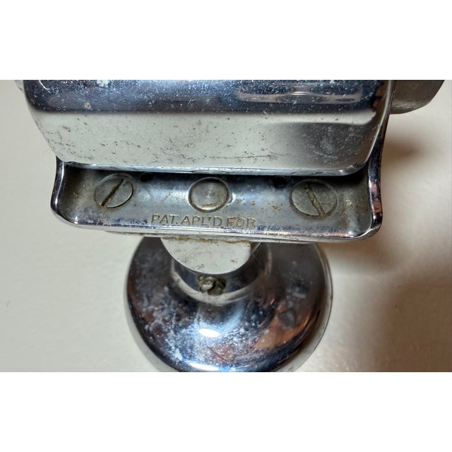 1930s Rare Vintage Industrial Hoegger Inc. Wall-Mounted Chrome Ashtray Weehawken Nj For Sale - Image 5 of 14