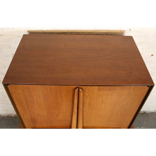 Mid 20th Century Modern Sculptural Walnut Highboy Dresser For Sale - Image 4 of 13