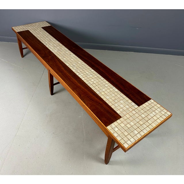 Wood 1970s Lane "Monte Carlo" Coffee Table With Inlaid Tile Design Mid Century For Sale - Image 7 of 10