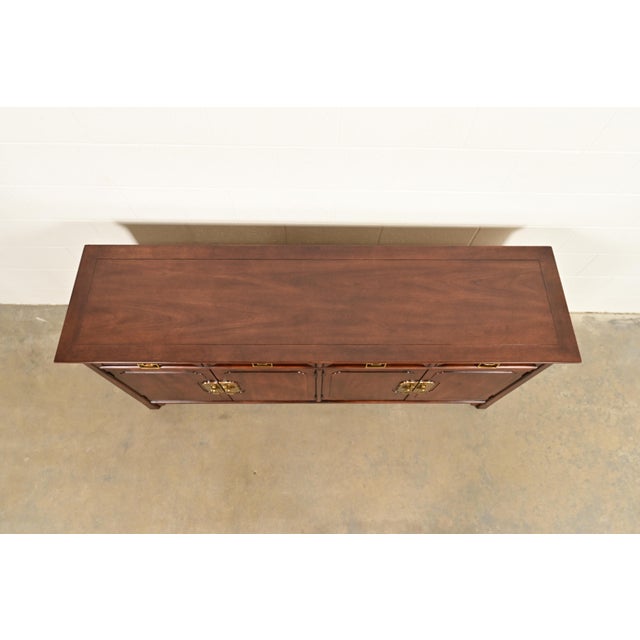 Henredon Hollywood Regency Chinoiserie Walnut Sideboard Credenza, Circa 1970s For Sale - Image 14 of 18