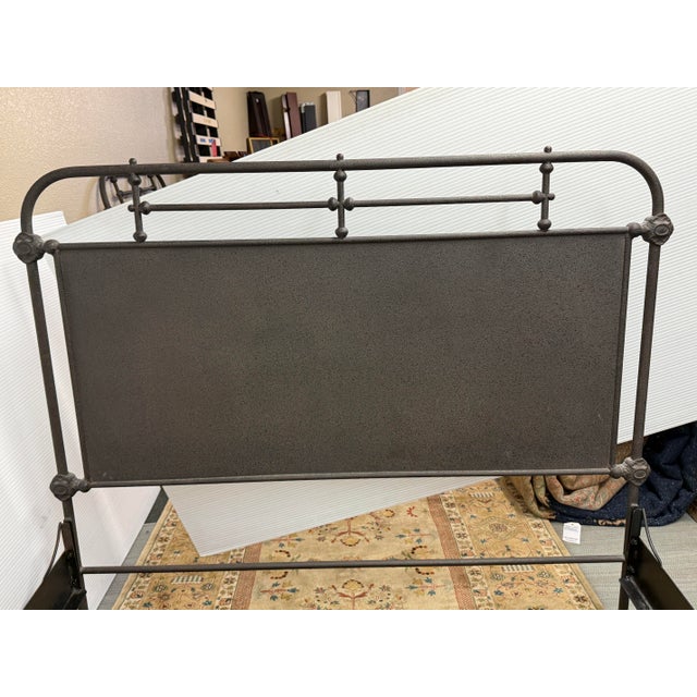 Queen Size Restoration Hardware French Academie Bed Frame For Sale - Image 10 of 12