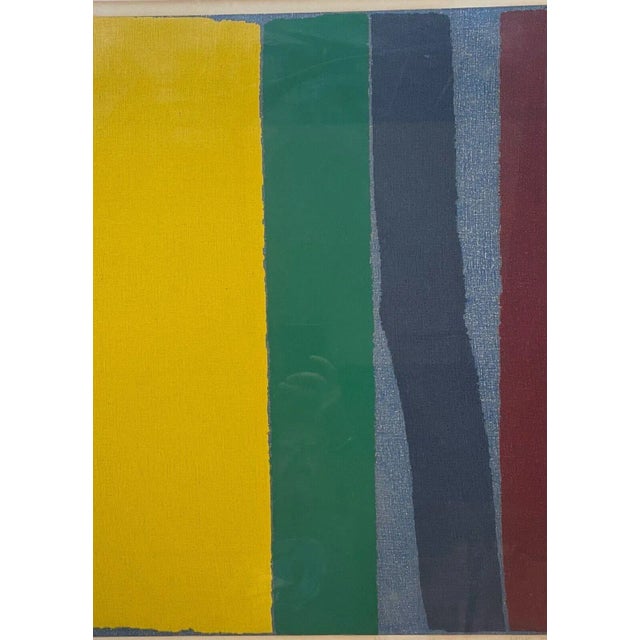 Paper 1969 Natvar Bhavsar Color Field Abstract Screenprint - Listed Indian Artist For Sale - Image 7 of 12