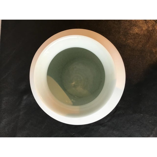 Contemporary Spin Ceramics Blue Stripe Vase For Sale - Image 3 of 7