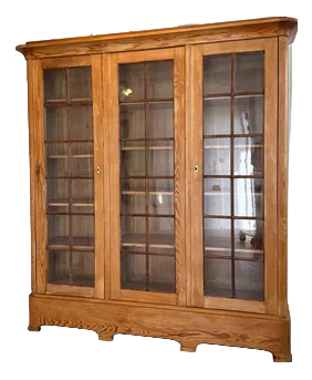 Art Nouveau Display Cabinet in Pine
