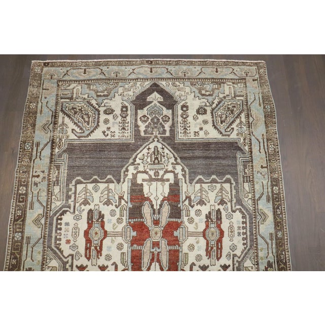 Persian Bakhtiari Gray Rug Rug For Sale - Image 4 of 6