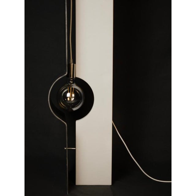 Contemporary Oculus 2.1 Handcrafted Floor Lamp in Iron & Marble by D´ARK Atelier For Sale - Image 3 of 12