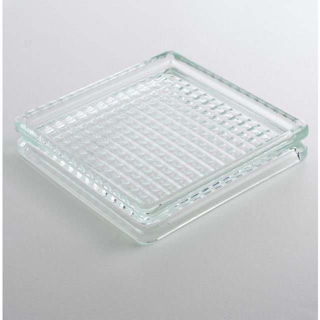 Glass Le Corbusier for Lumax Mid-Century Modern Glass Desk Tidy, Catchall Bowl For Sale - Image 7 of 12
