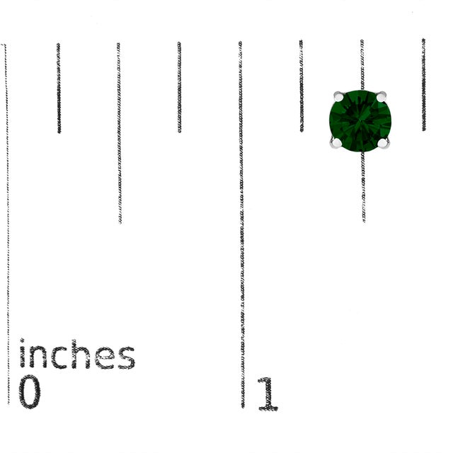 Early 21st Century 14K White Gold 2.0 Cttw Lab Grown Green Diamond Classic Solitaire Stud Earrings For Sale - Image 5 of 5